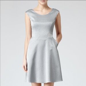 REISS Cole fit and flare Dress with pockets